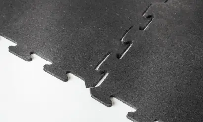 Interlocking rubber flooring