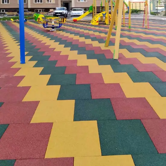 rubber playground tiles